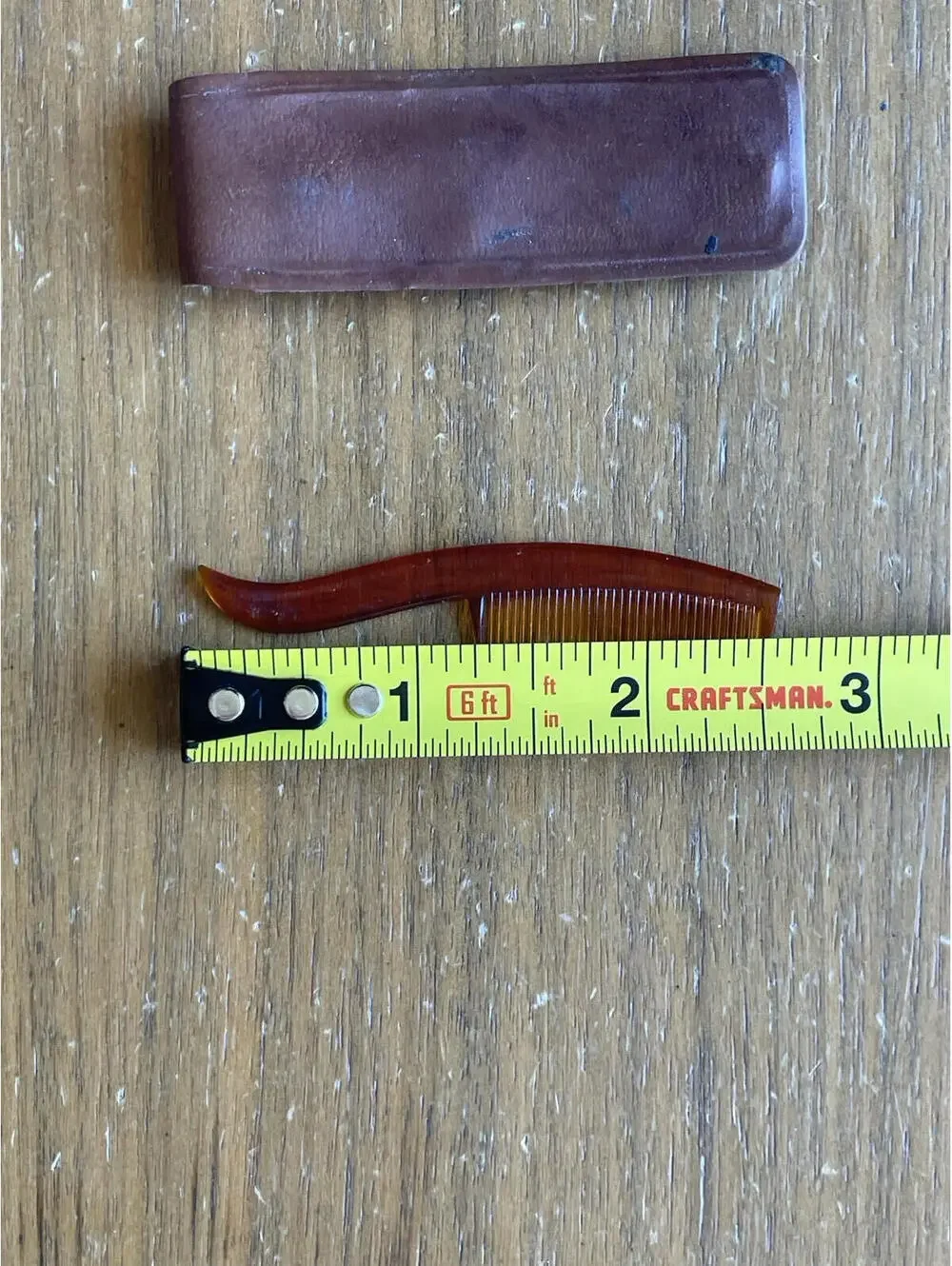 Mustache Comb And Pocket Carrying Case Vintage Comb
